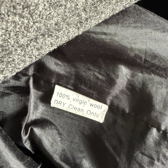 Wyoming Traders Wool Vest Large Western Cattle Rancher Rodeo 5 button front Gray - Picture 8 of 11